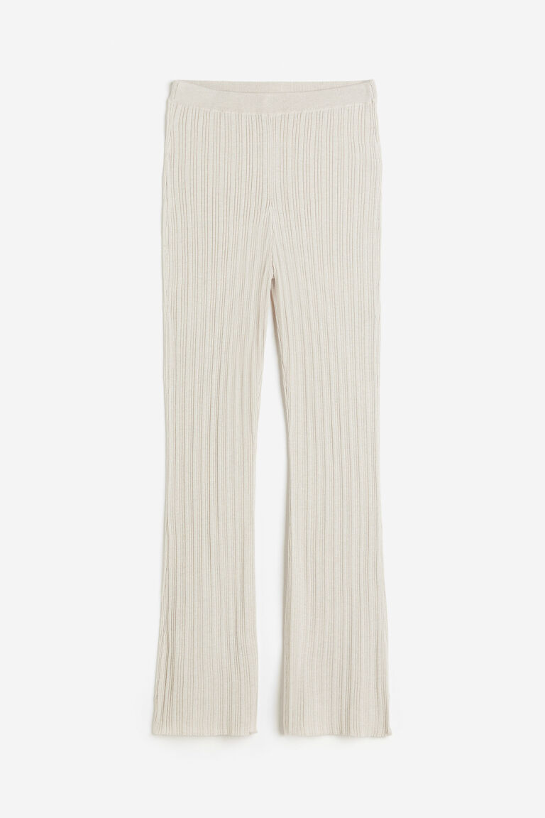 Ribbed flared trousers Pants