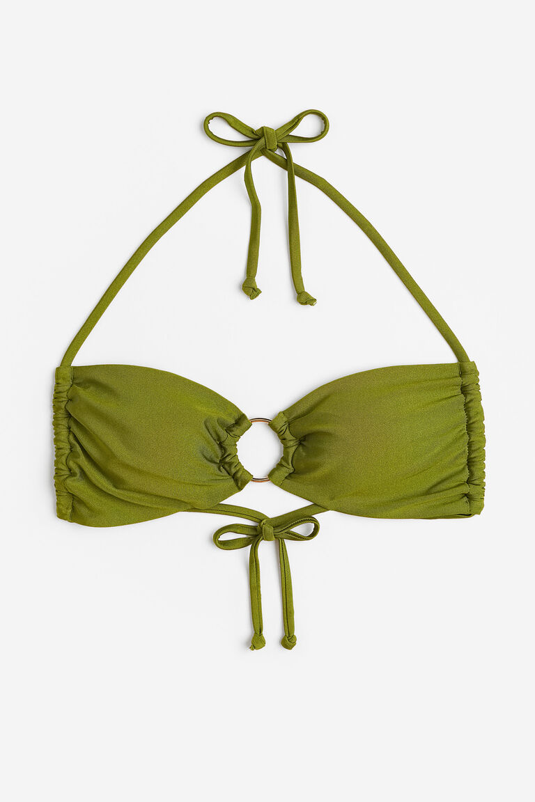 Koton Bikini Top Imbottito Con Dettaglio Legatura – Donna, Rosso, Taglia 40