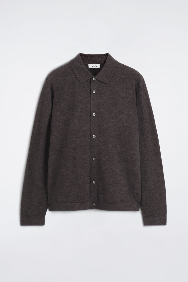 KNITTED MERINO WOOL SHIRT