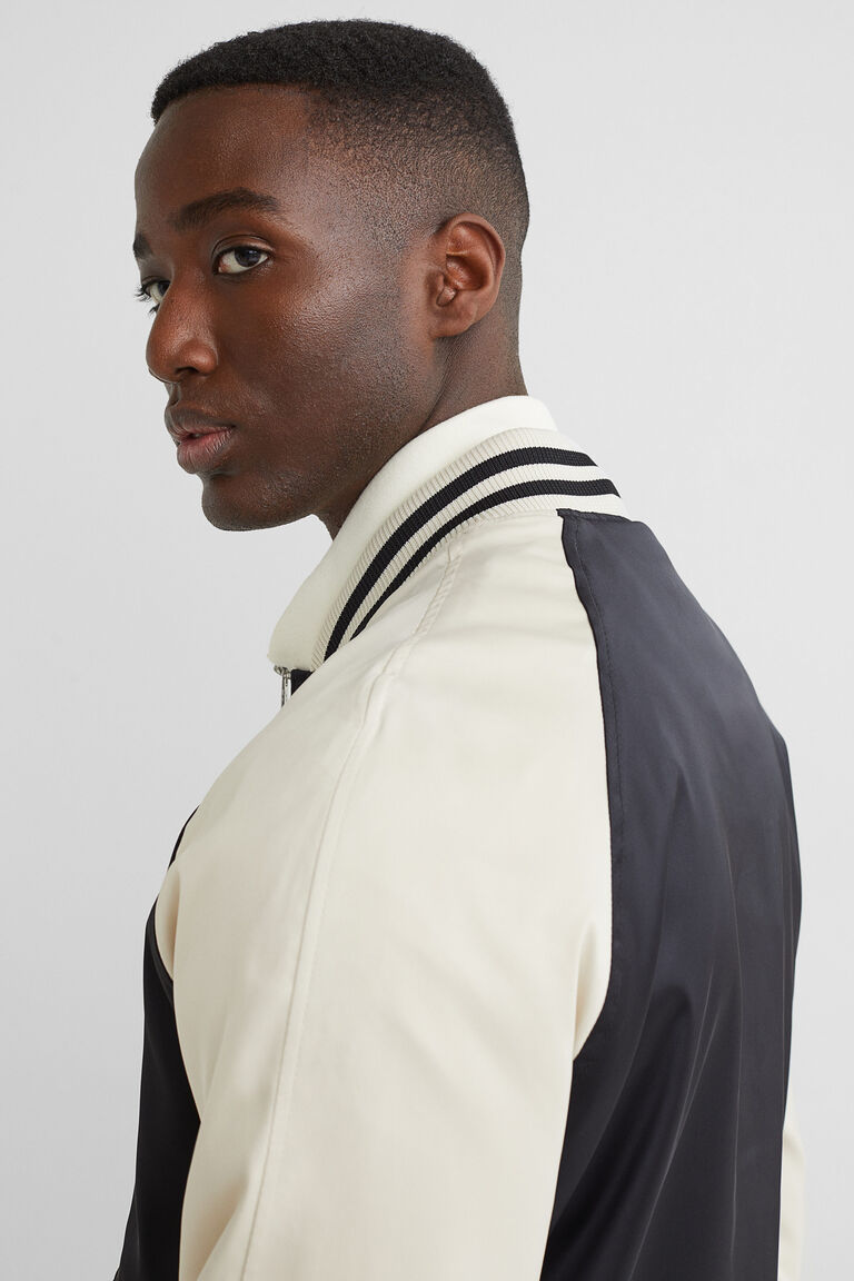 Satin baseball jacket