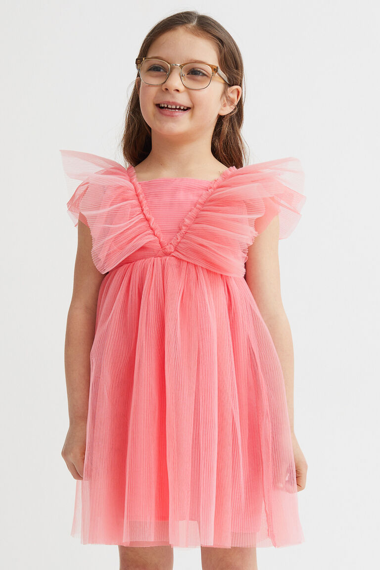 Pleated tulle dress