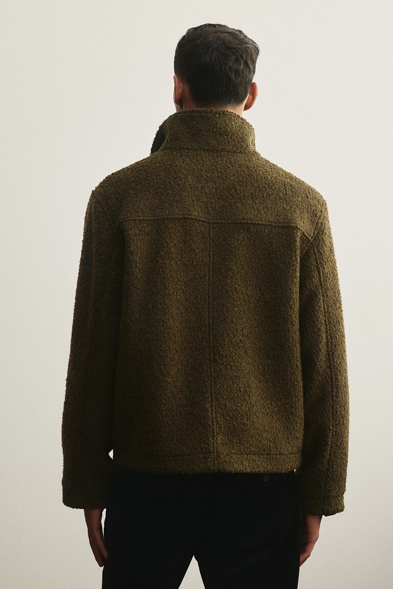 Regular Fit Wool-blend bouclé jacket