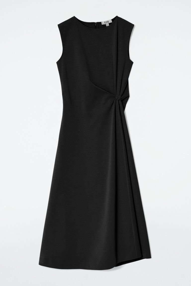 TWIST-DETAIL MIDI DRESS