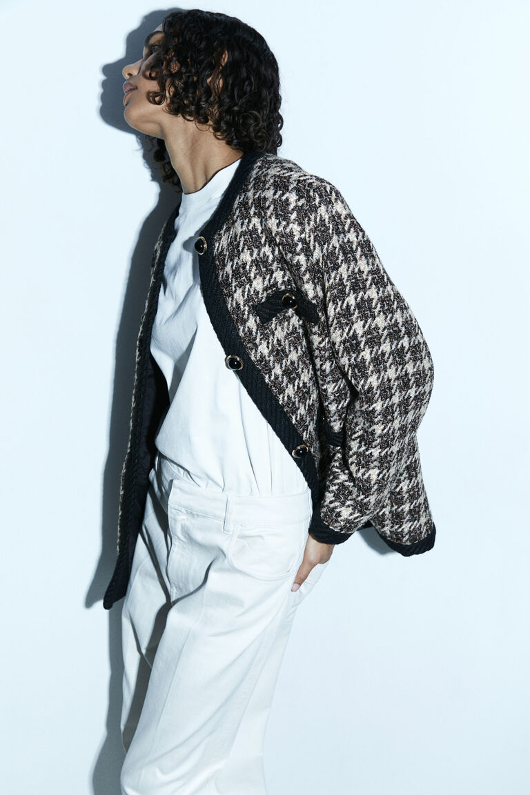 Textured-weave jacket