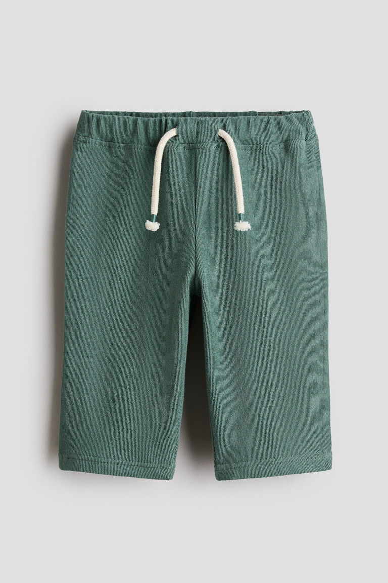 Textured jersey trousers