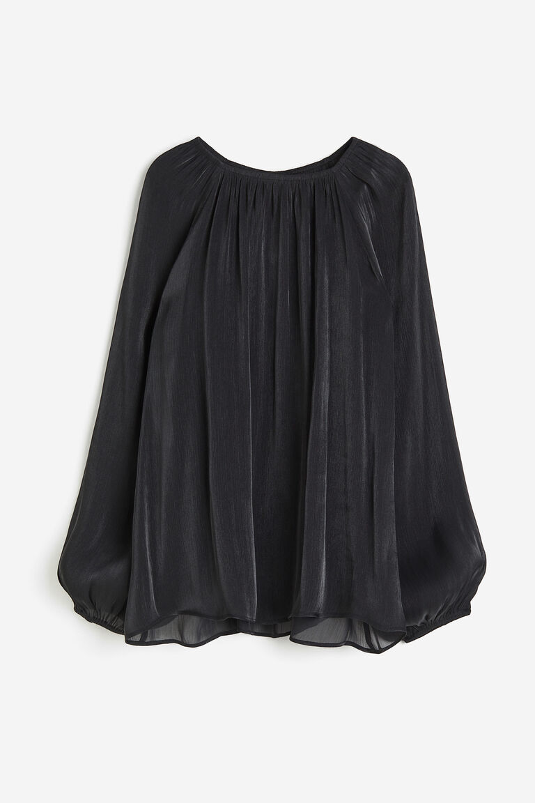 【&her】アンドハー Sheer Blouse Sam Textured Sheer Blouse