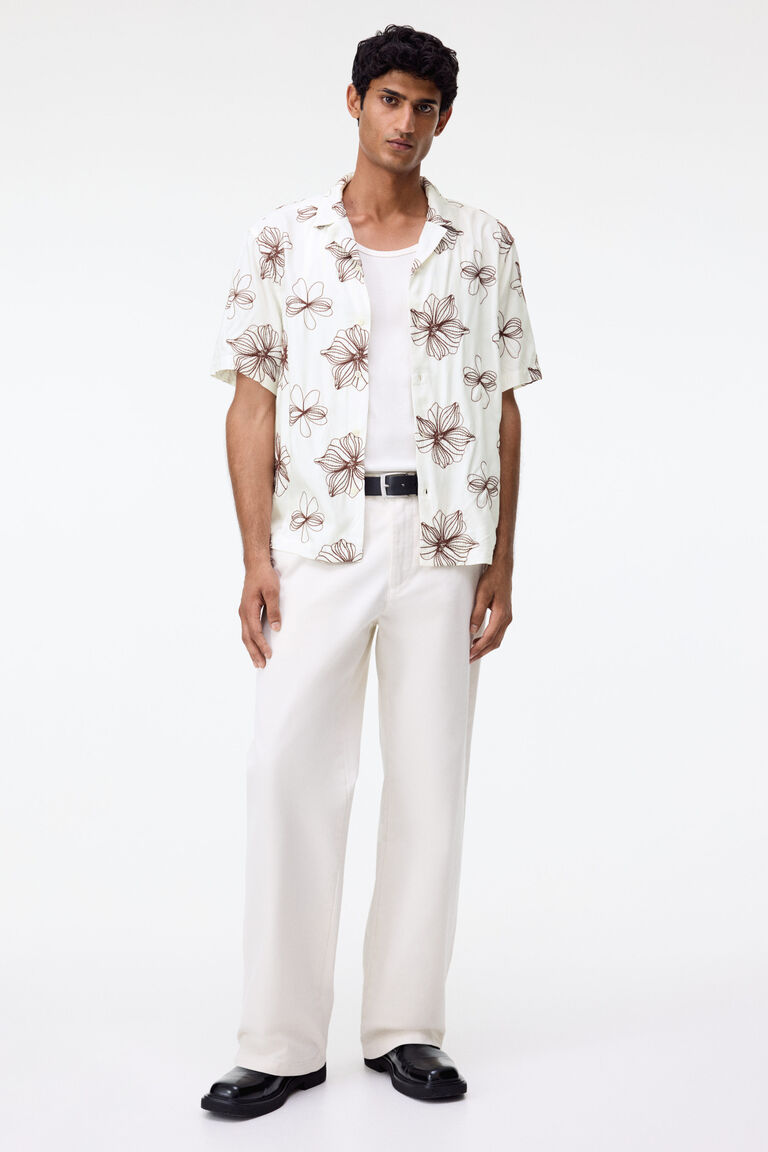 Regular Fit Embroidered resort shirt