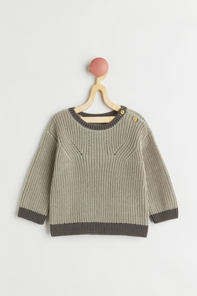 Knitted cotton jumper