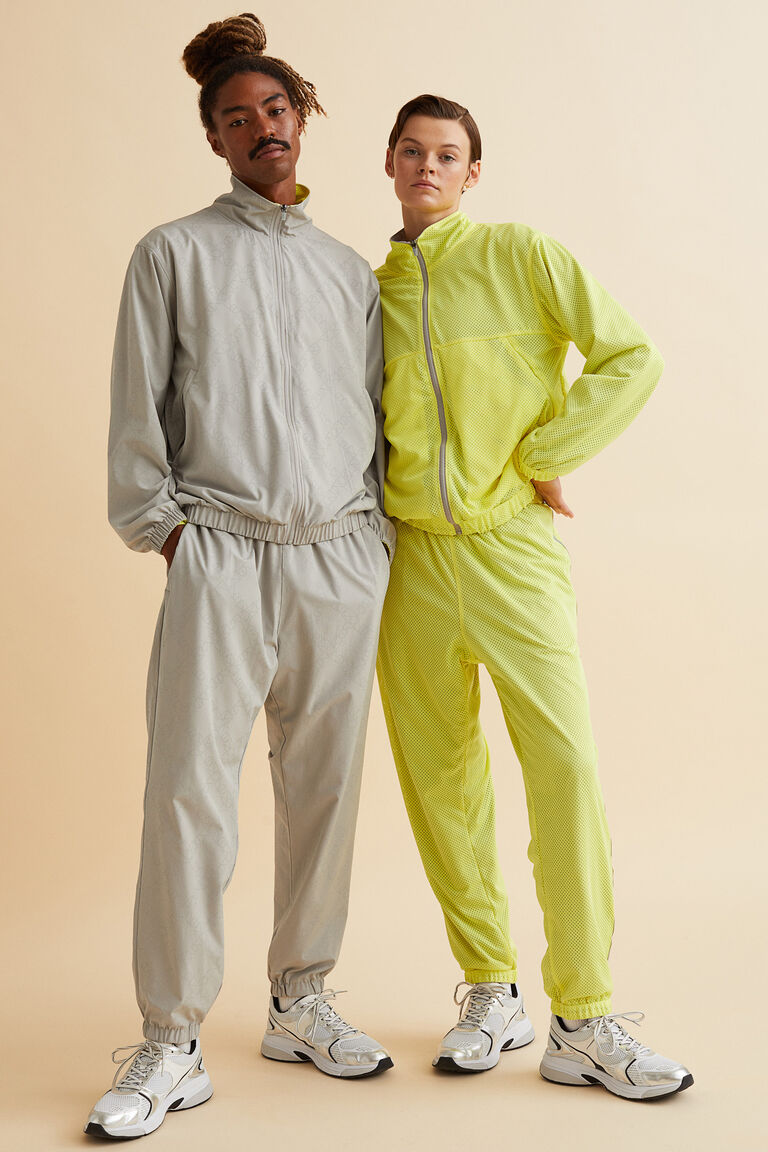 Reversible track pants