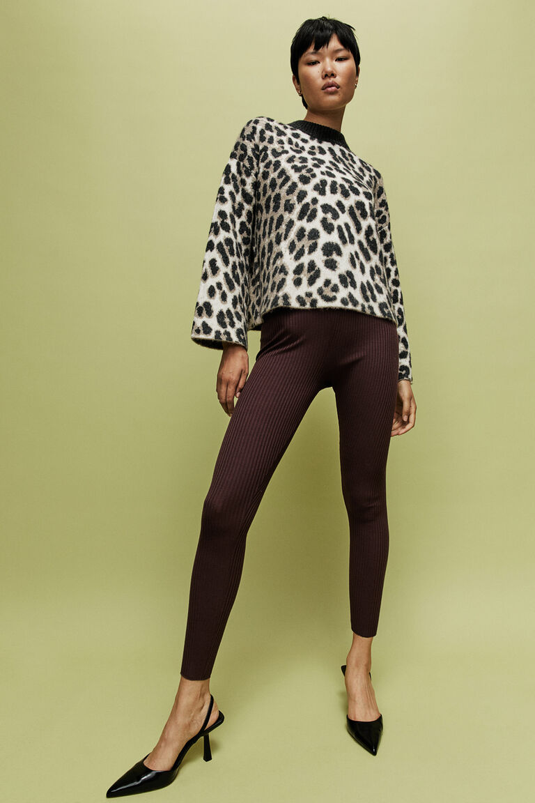Ribbed Mid Waist Leggings