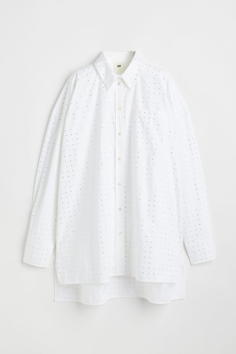 Elegant Rhinestone shirt- Transparent main image 1