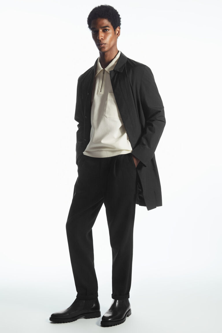 TAPERED WOOL CHINOS