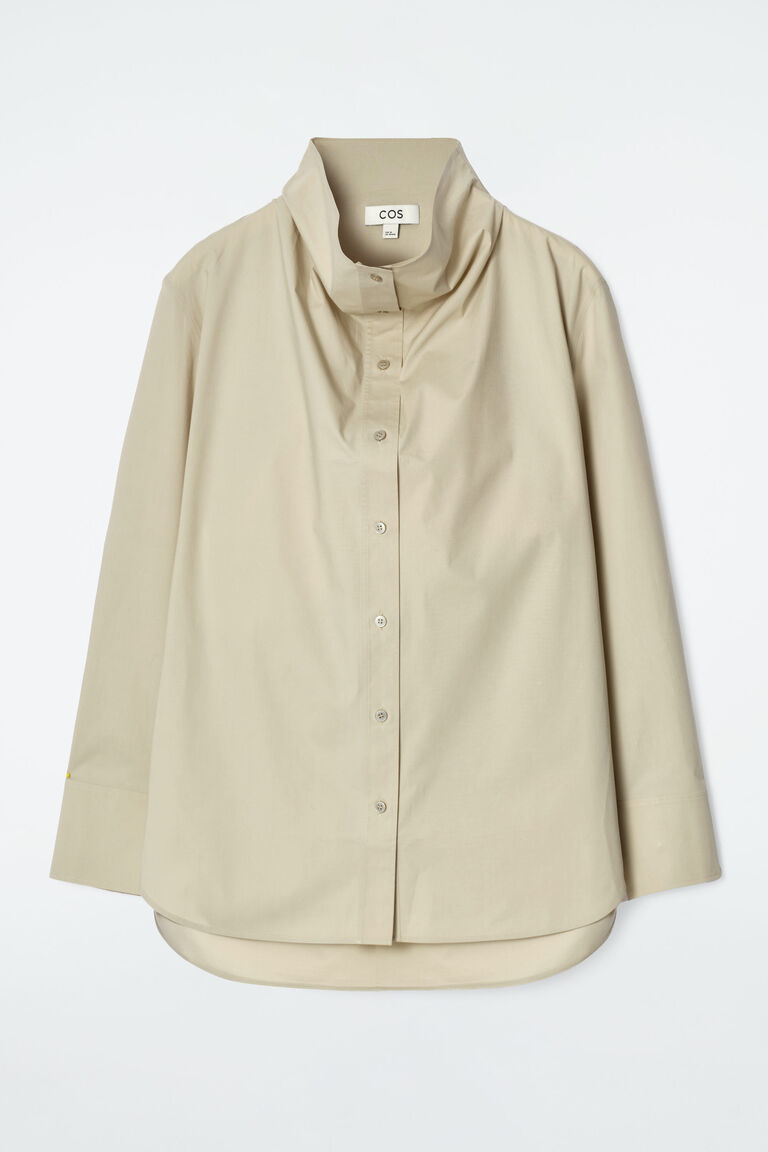 RELAXED FUNNEL-NECK SHIRT