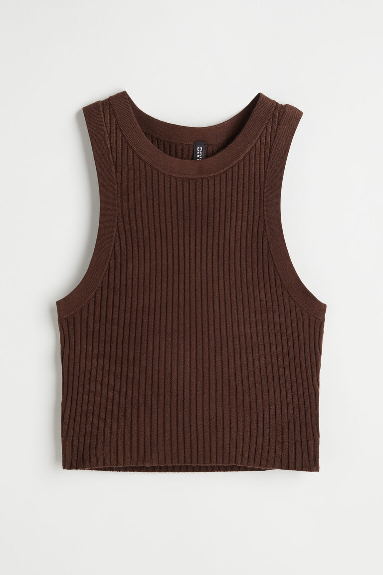 Ribknit sweater vest