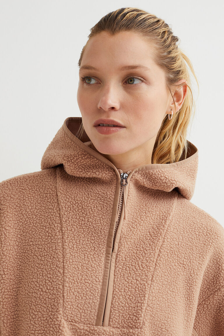 Oversized teddy outdoor jacket