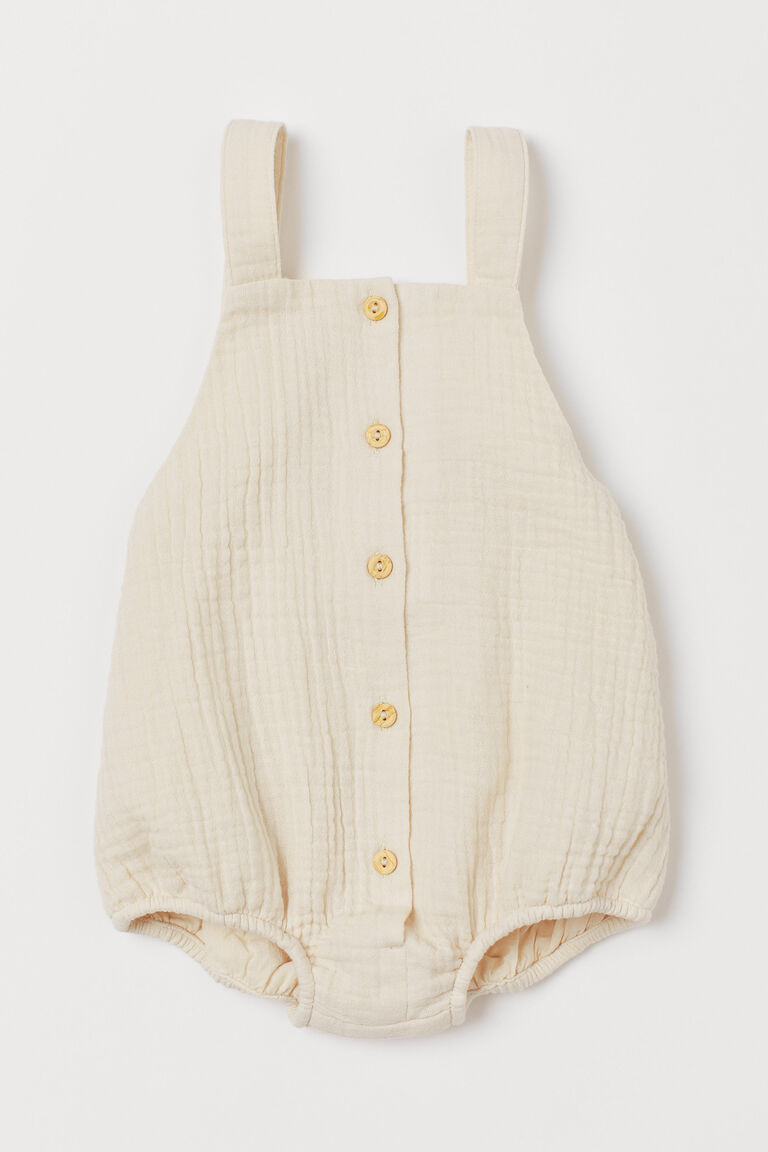 Sleeveless cotton romper suit