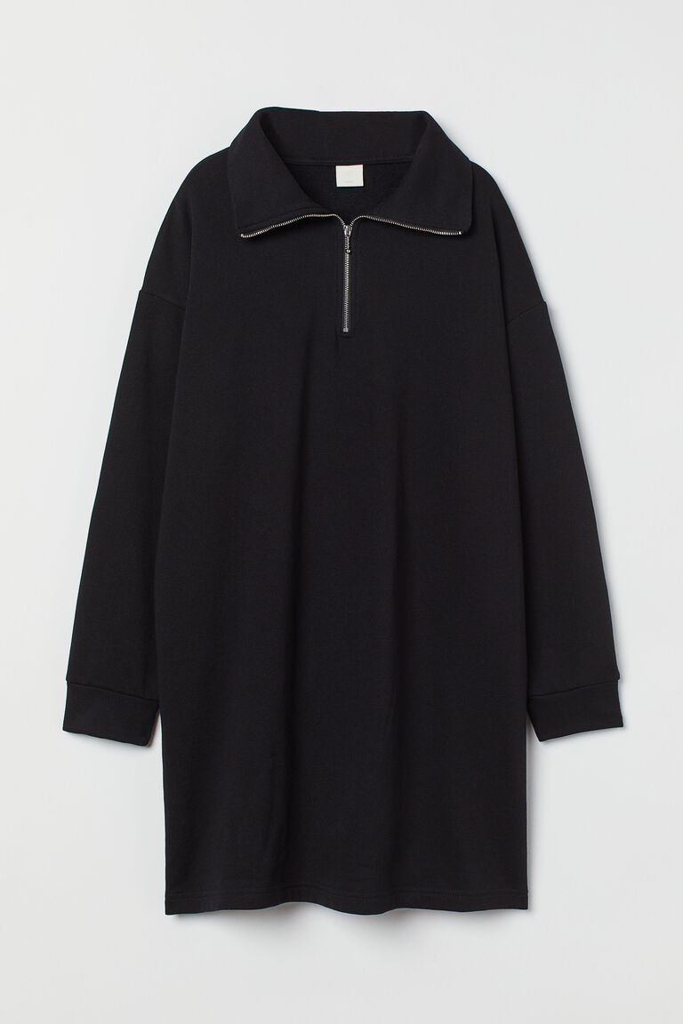 collared sweatshirt dress
