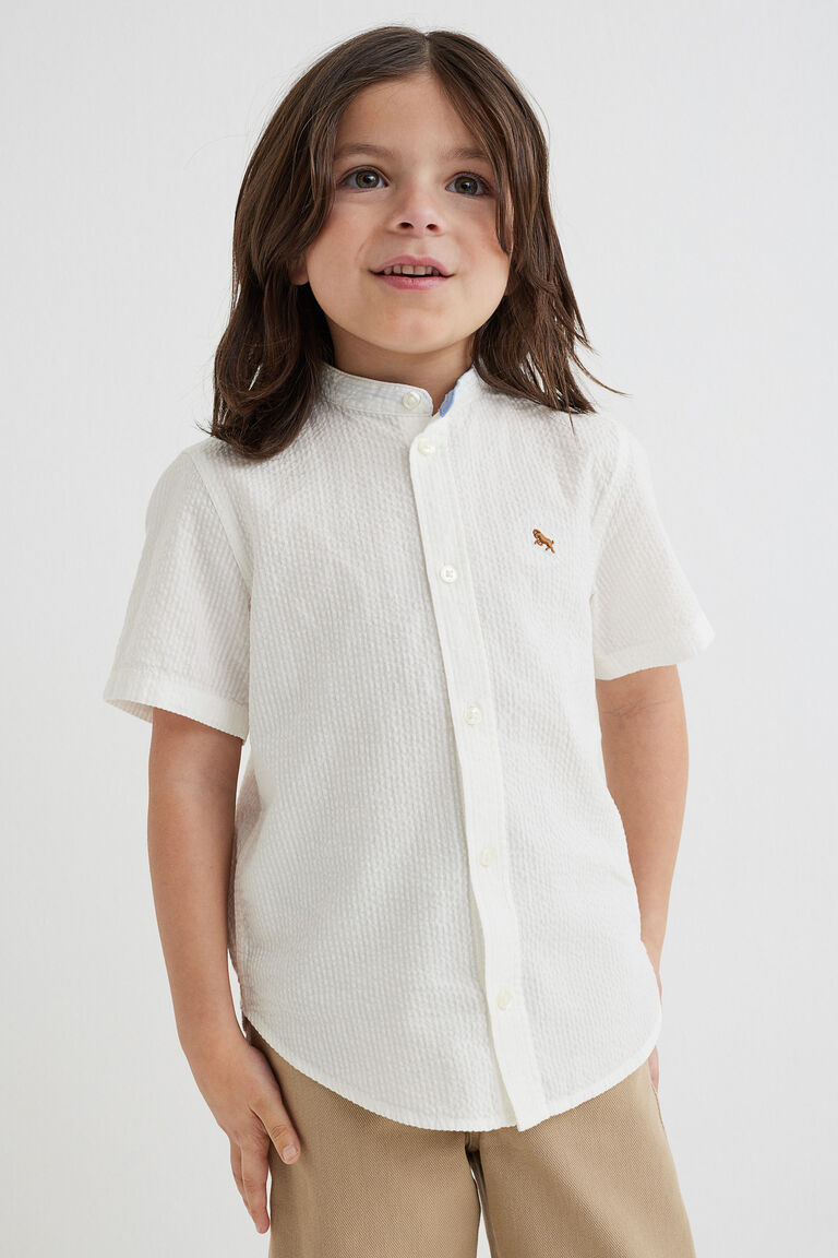 Grandad collar shirt