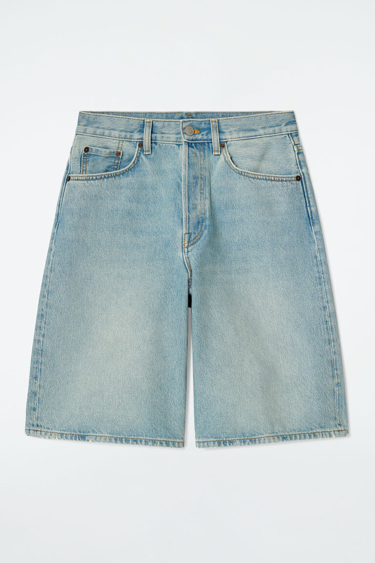 LONGLINE DENIM SHORTS