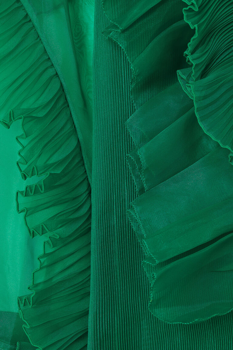 Pleated organza dress