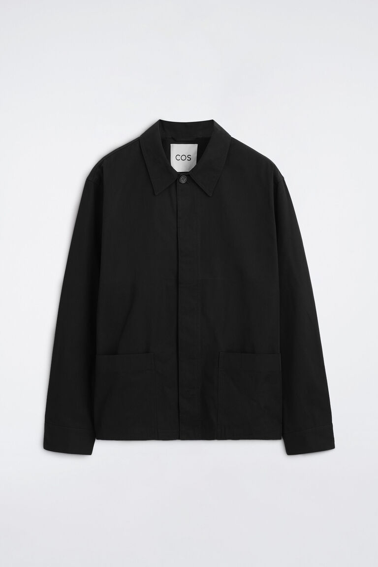 GARMENT-WASHED COTTON-TWILL OVERSHIRT
