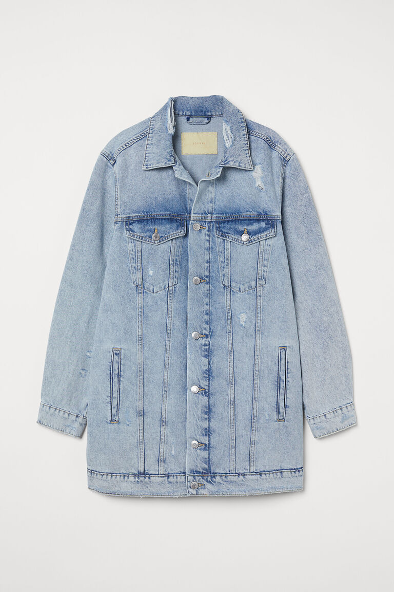 Long denim jacket
