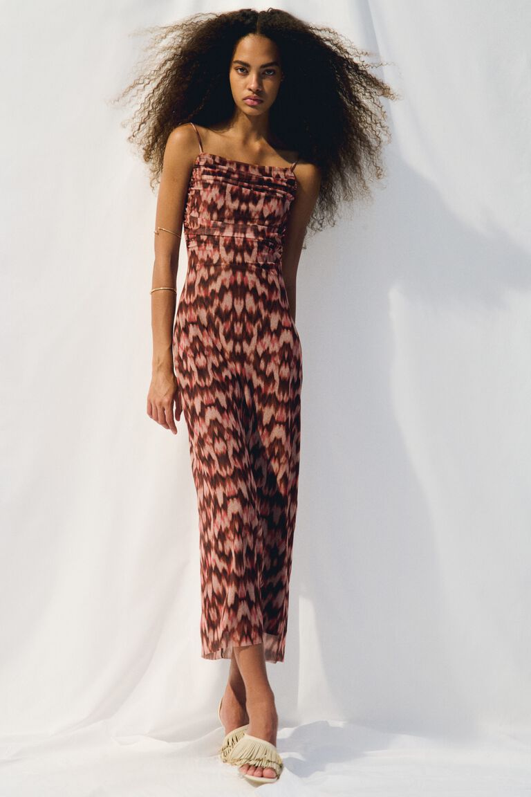 draped mesh strappy dress Draped mesh strappy dress