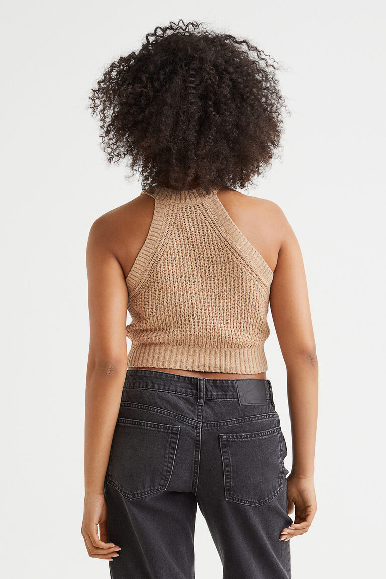 Knitted sleeveless top