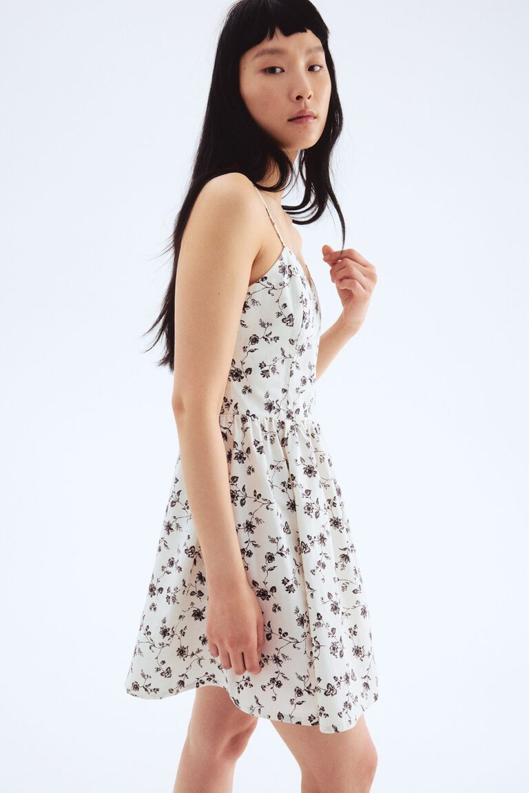 Flared-skirt cotton dress Flared-skirt cotton dress