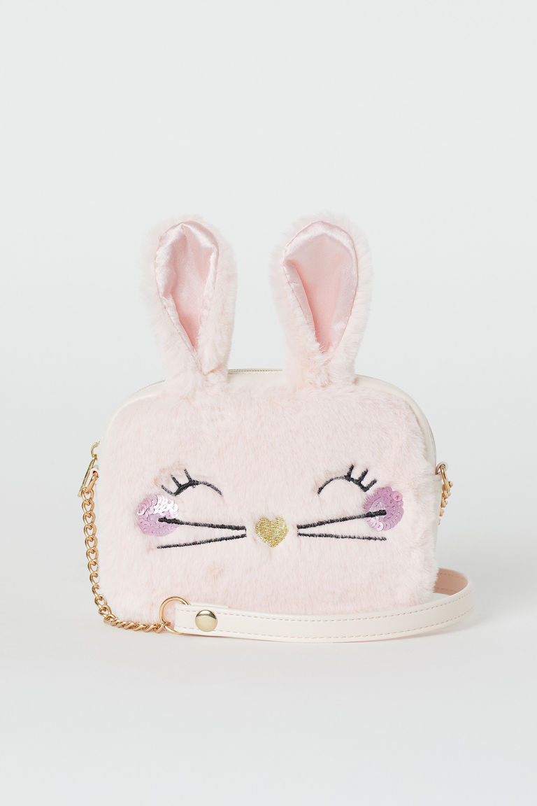 Faux fur shoulder bag