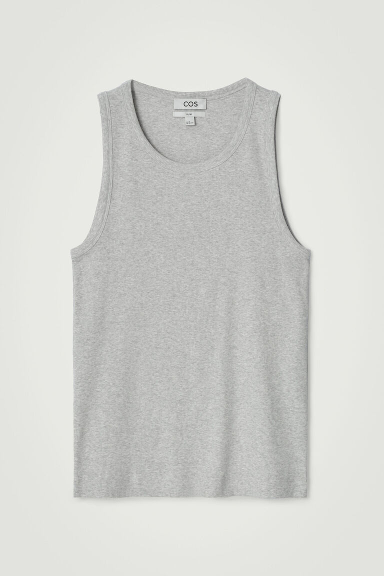 SLIM RIBBED COTTON TANK TOP
