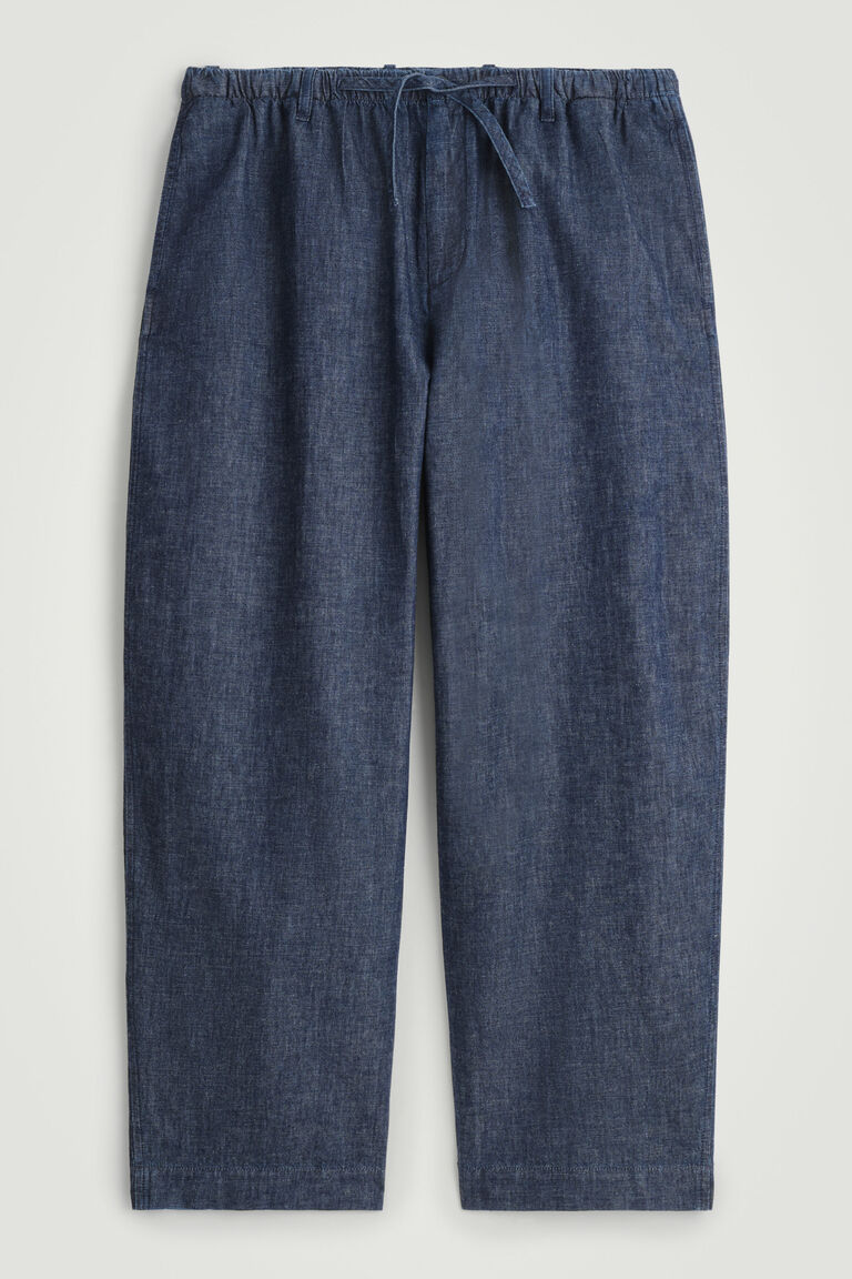 BARREL-LEG DENIM TROUSERS