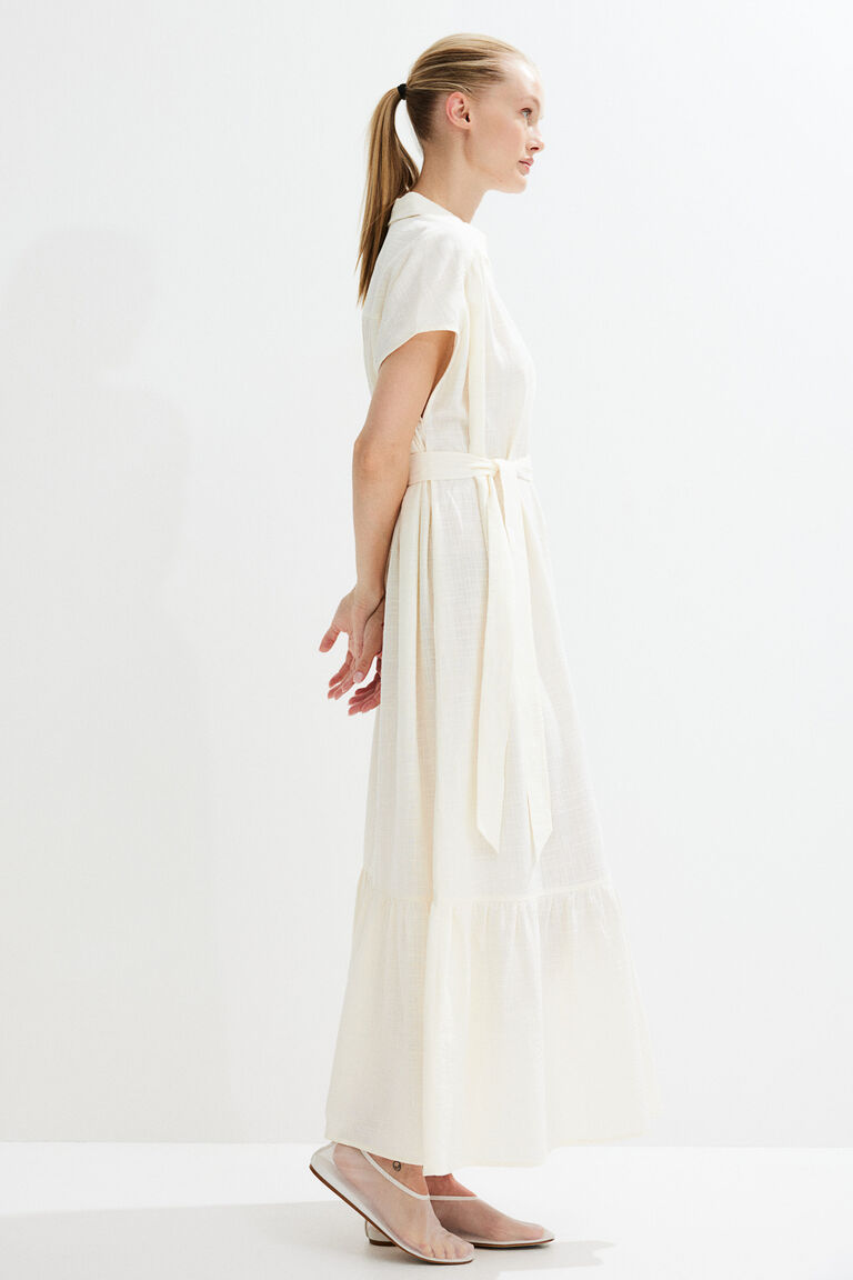 Belt Waiste Dress  (S-XL)