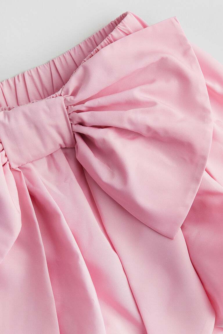 Belt-Detailed Taffeta Balloon Skirt red - CH Carolina