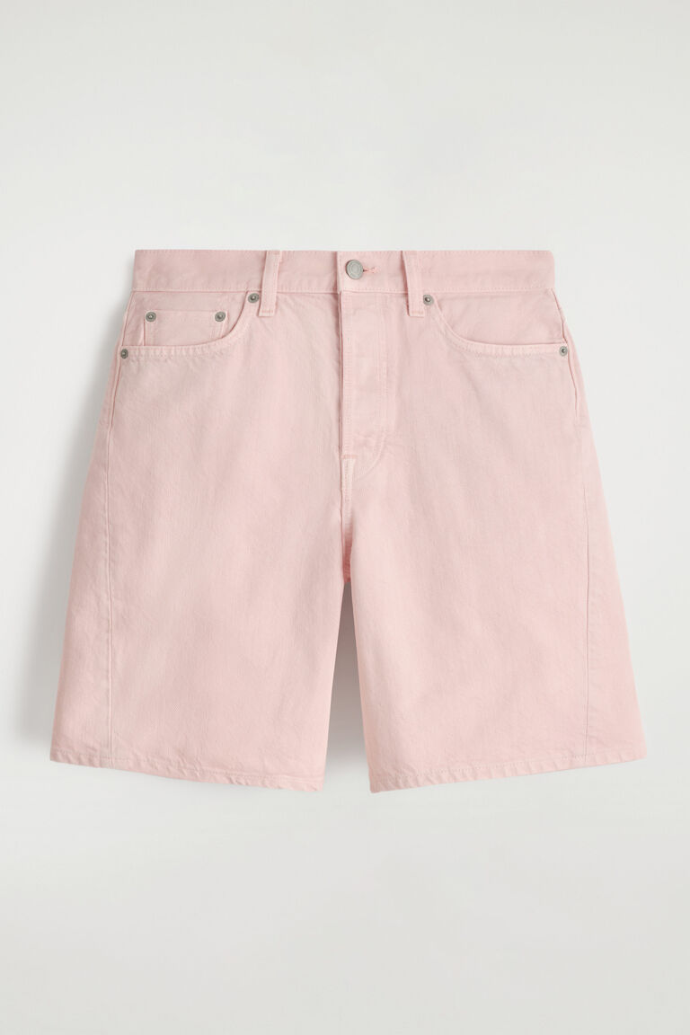 STRAIGHT-LEG DENIM SHORTS