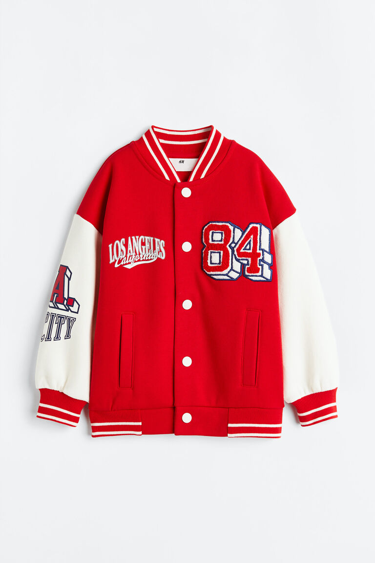 Appliquéd baseball jacket