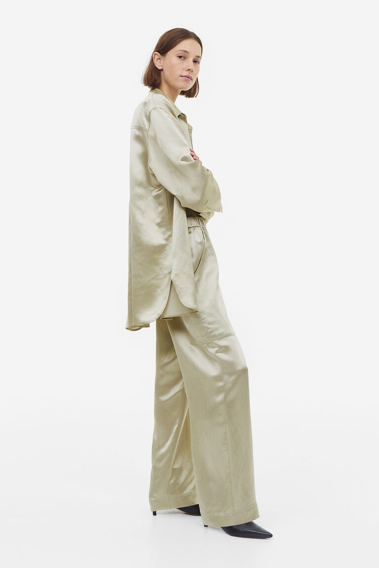 パンツ Silk Blend Trousers Pants Silk-blend trousers