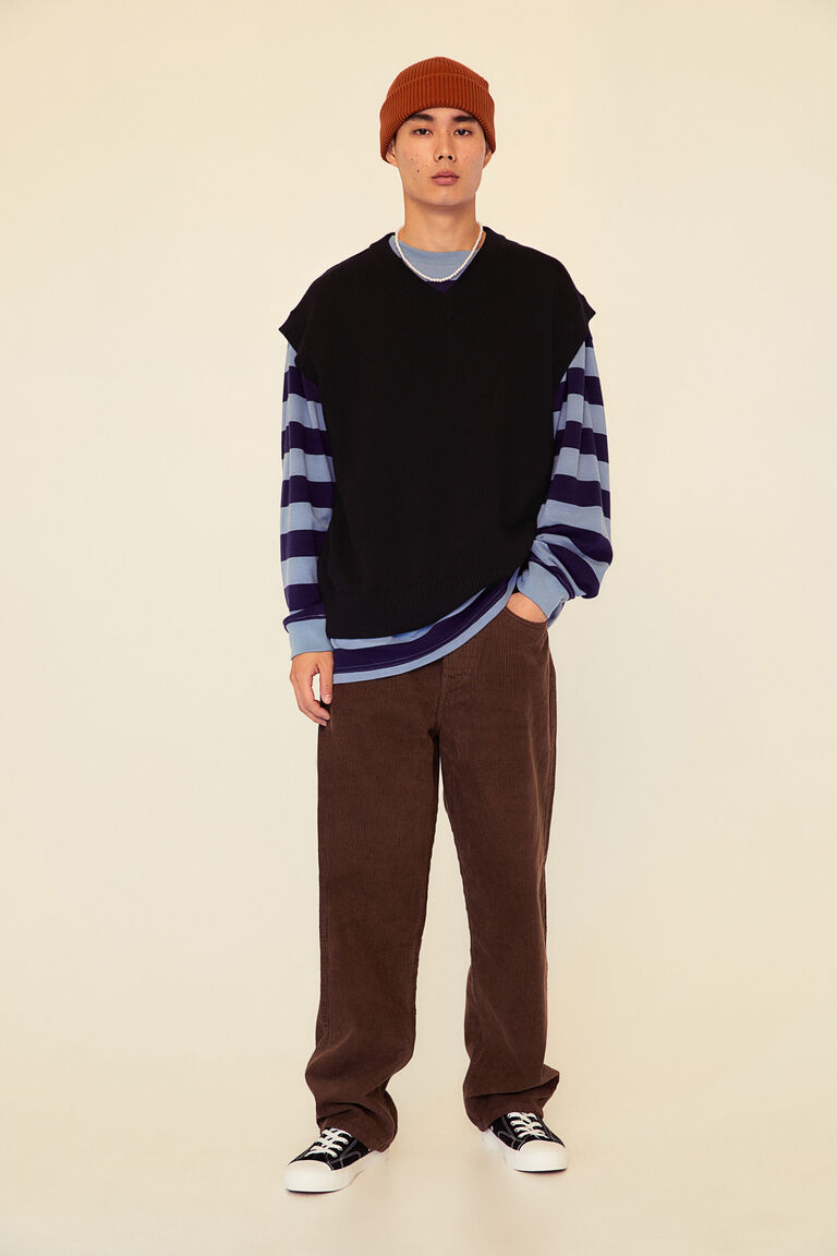 women's corduroy loose straight trousers