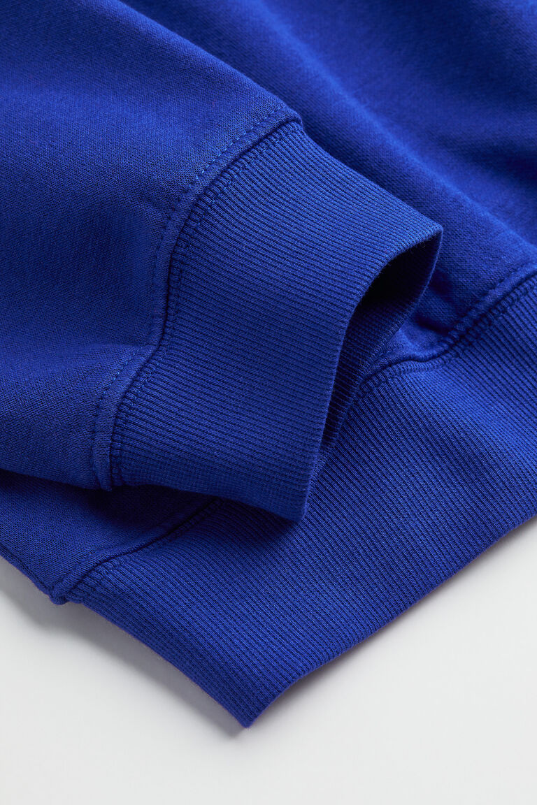 Blue Printed Regular Fit Sweatshirt