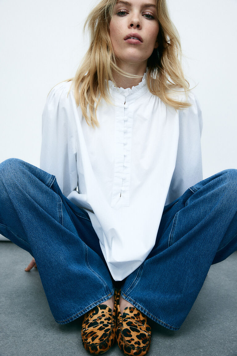 Pony hair leather loafers