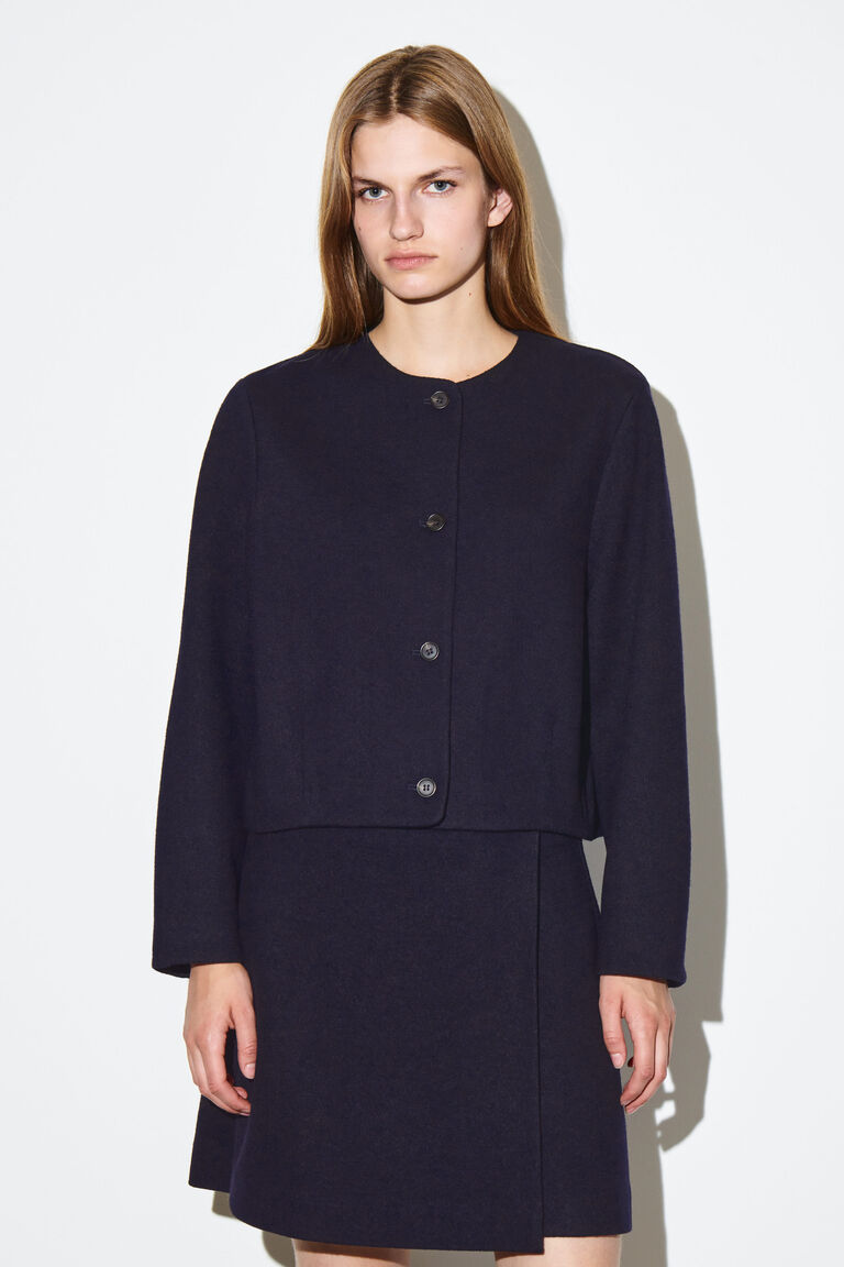BOILED MERINO WOOL CARDIGAN