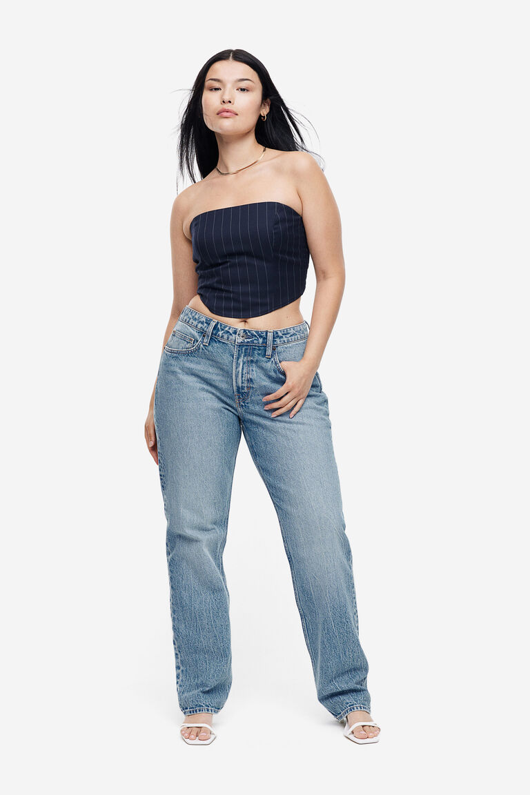 Curvy Fit Girlfriend Fit Jeans H&m H&M &DENIM Curvy Fit Super