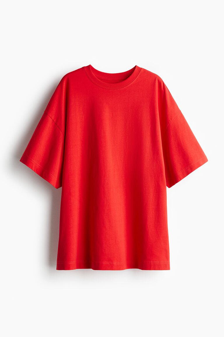 Uniqlo Red Crew Neck T Shirt MEN'S AIRISM COTTON CREW NECK