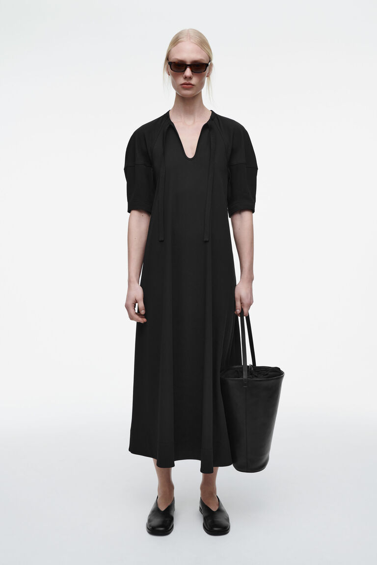 TIE-DETAIL MAXI DRESS