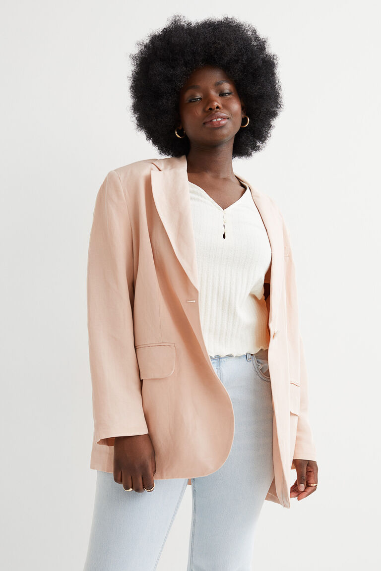 Oversized linenblend jacket