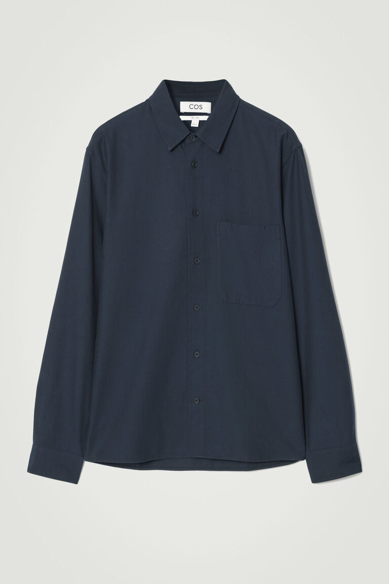 เสื้อเชิ้ตแขนยาว ผ้าทวิล ทรงหลวม