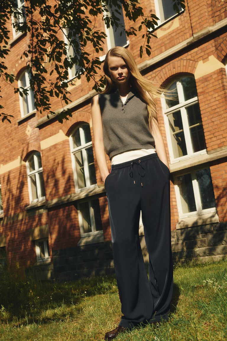 Side-striped track pants