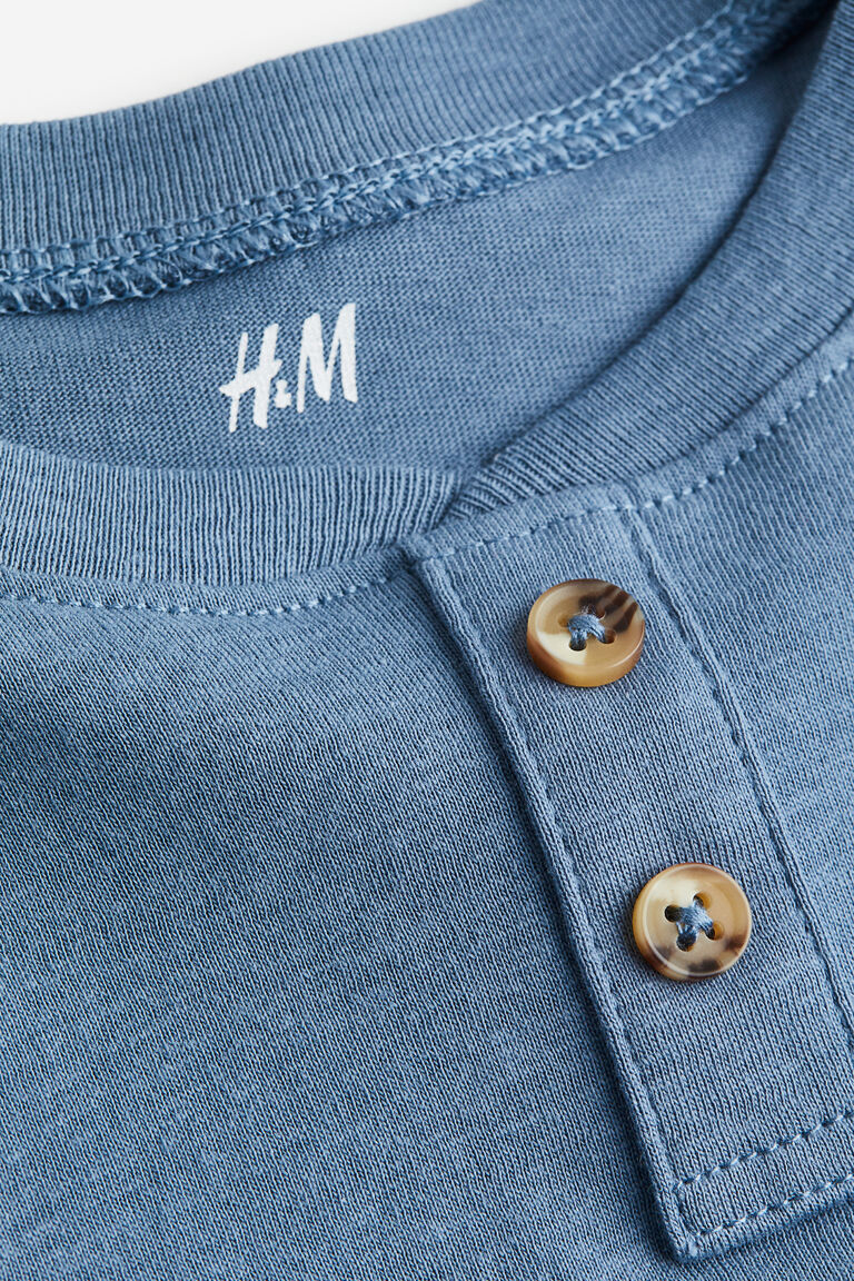 Blue Moon Short Sleeved Henley Top main image 0