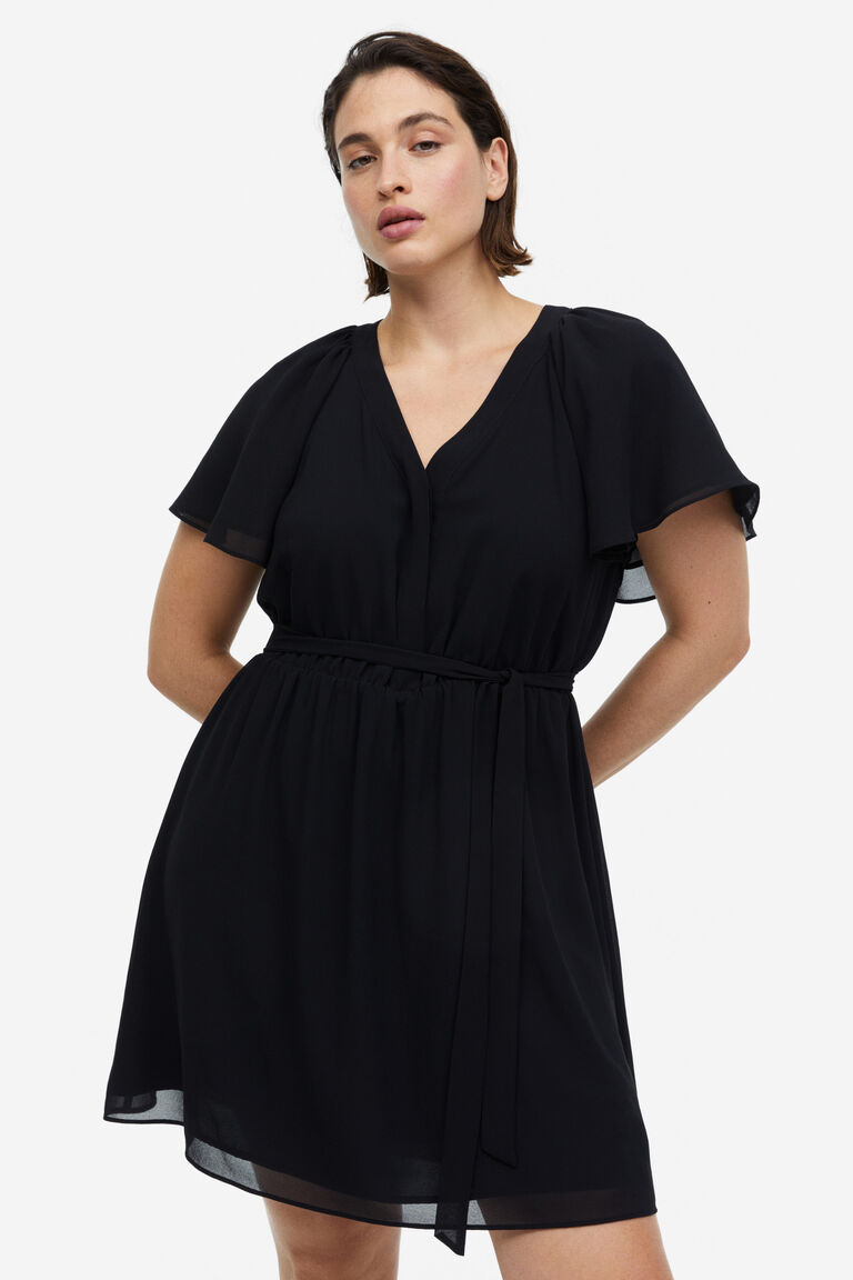 Vneck chiffon dress