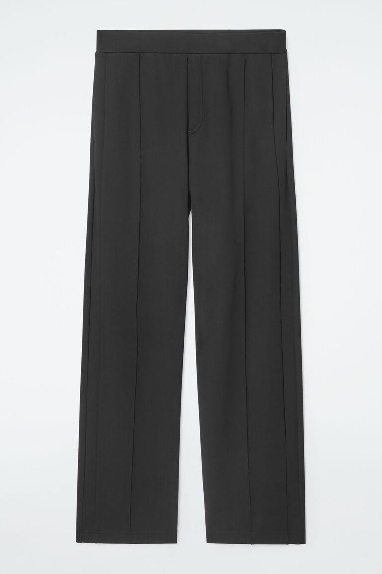 PINTUCKED STRAIGHT-LEG TROUSERS